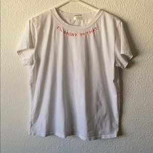 Mother Denim Embroidered T-Shirt